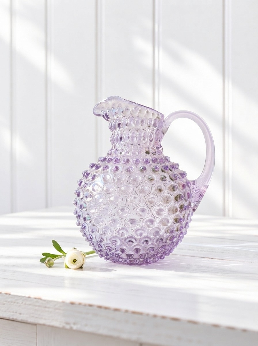 Can in porcupine glass 2 liters - Light purple
