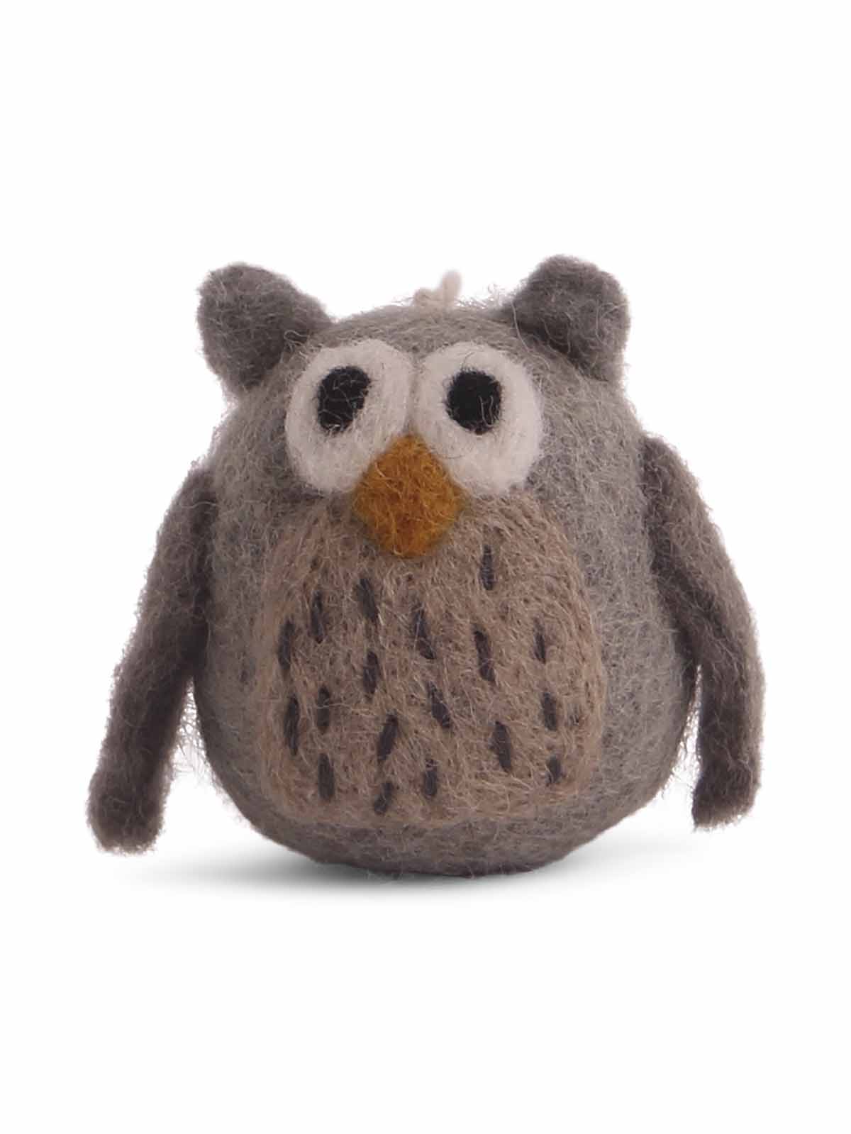 Fairtrade woolen ornaments Owl - Gry & Sif