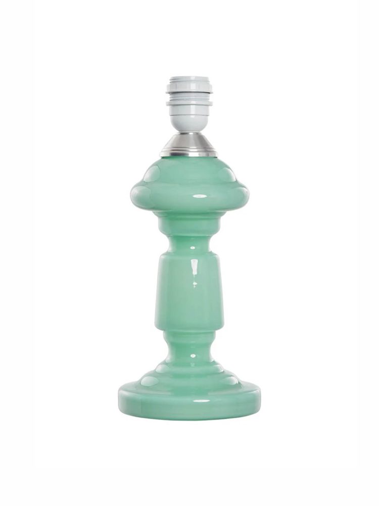 pink rose lamps in mouth blown glass table lamp in beautiful pastels.