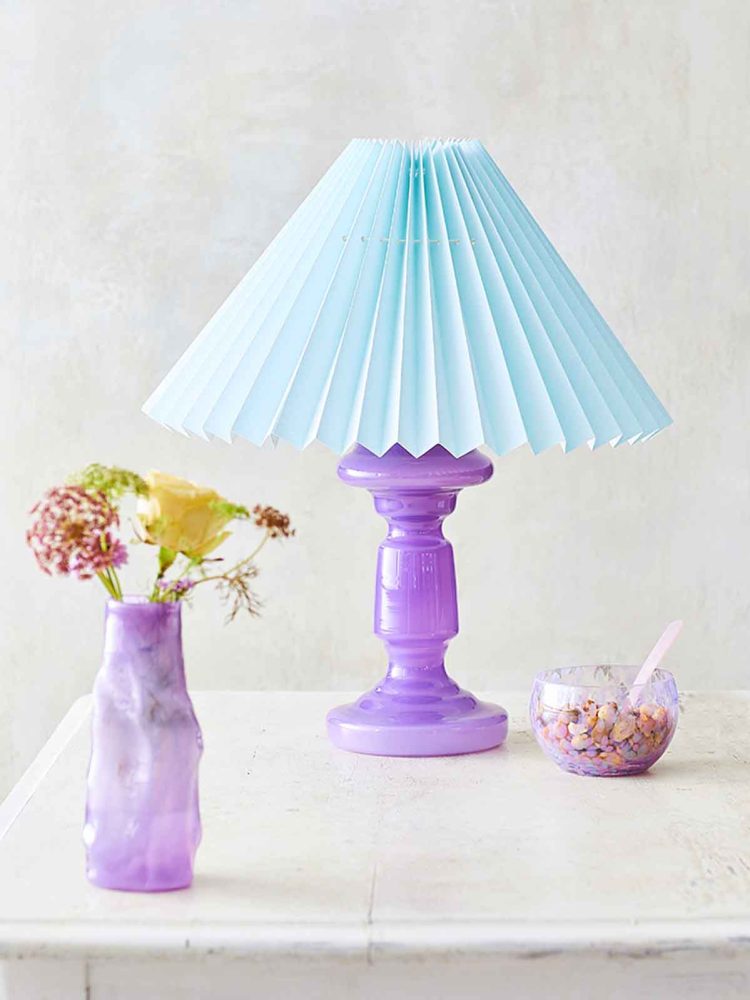 pink rose lamps in mouth blown glass table lamp in beautiful pastels. Petro 1, Petro 2, Petro 3 and Oliver