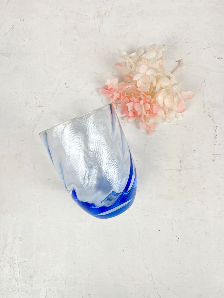 Anna von Lipa swirl glass baby blue