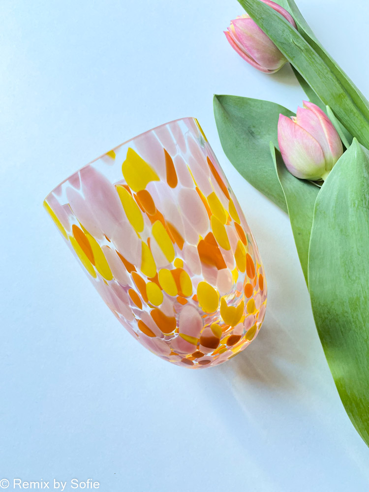 Anna von lipa splash and confetti glass - retro