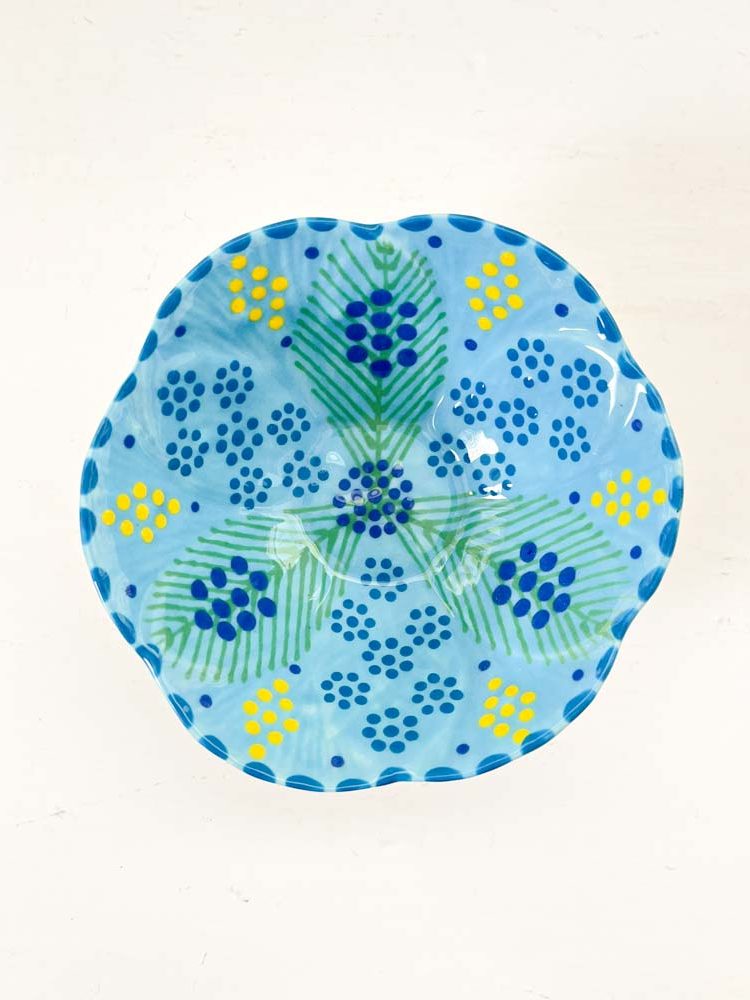 potters work with poppy peanut light blue