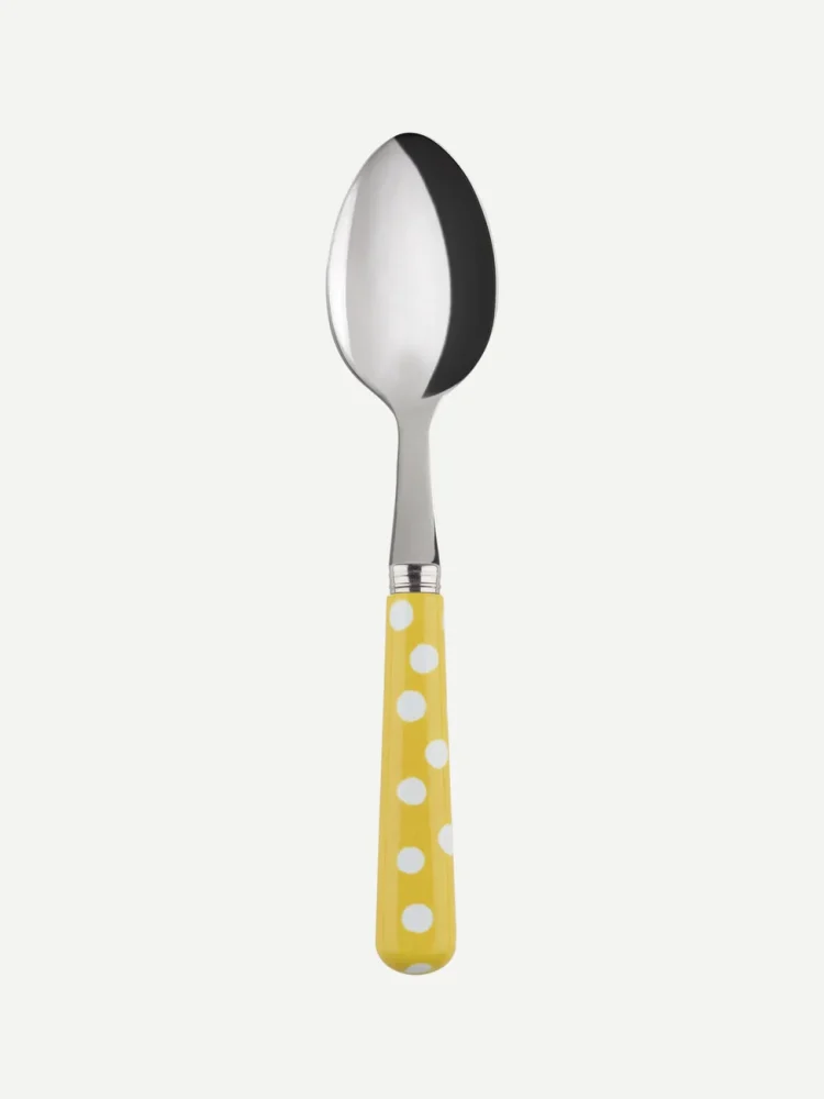 Sabre tablespoon with dots in yellow
