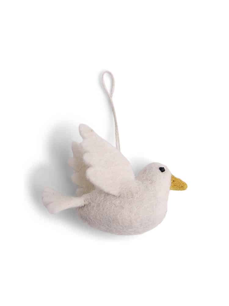 remix by sofie, gry & sif, gry & sif, Christmas decorations, jylemønd in felt, felted ornaments, felted Christmas decorations, dove in felt