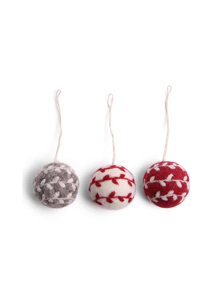 remix by sofie, a gritty, felted Christmas ornament, felted ornaments, felt, fair trade, felt from Nepal.