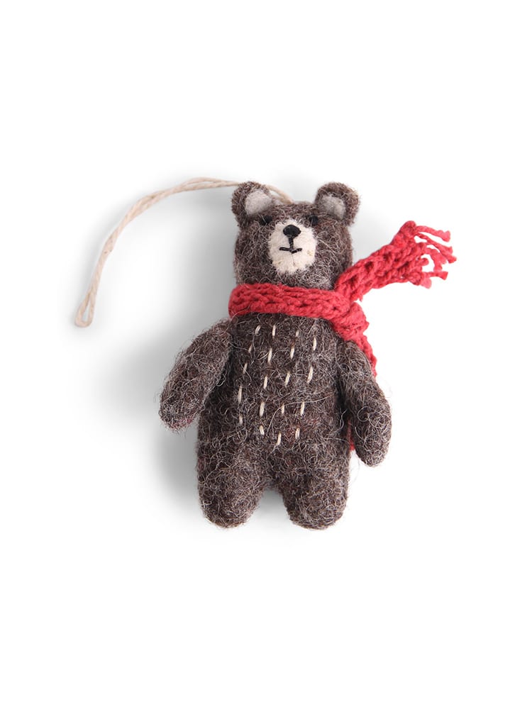 remix by sofie, a gritty, felted Christmas ornament, felted ornaments, felt, fair trade, felt from Nepal.