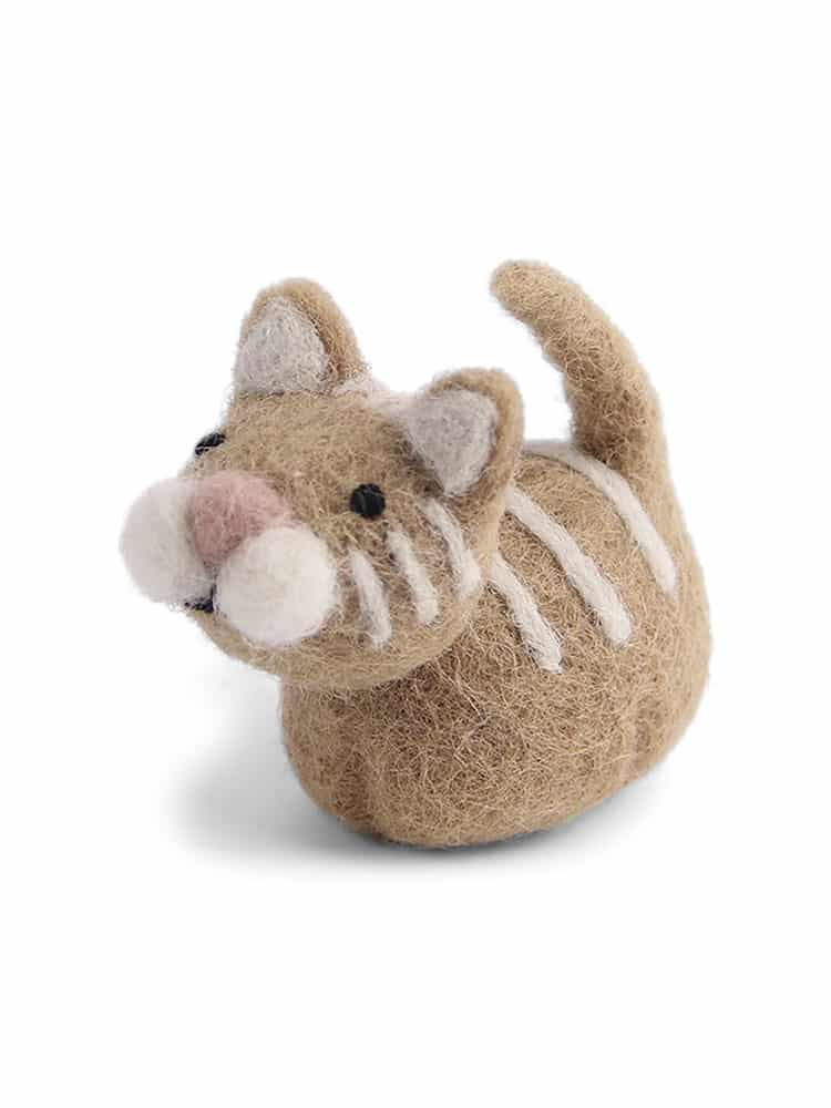 remix by sofie, grit & sif, grit & sif, Christmas ornaments, Christmas ornaments in felt, felted ornaments, felted Christmas ornaments, cat in felt
