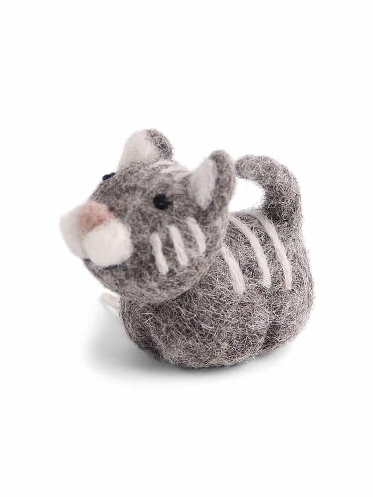 remix by sofie, grit & sif, grit & sif, Christmas ornaments, Christmas ornaments in felt, felted ornaments, felted Christmas ornaments, cat in felt