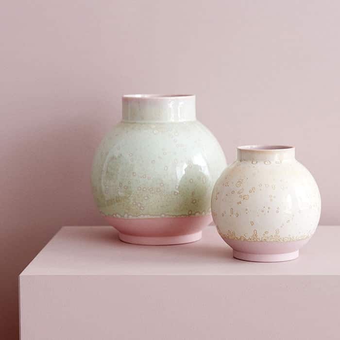 lena pedersen, remix by Sofia, vase, small vase, round vase, pastel colours, ceramics, ceramic vase, ceramic vase,