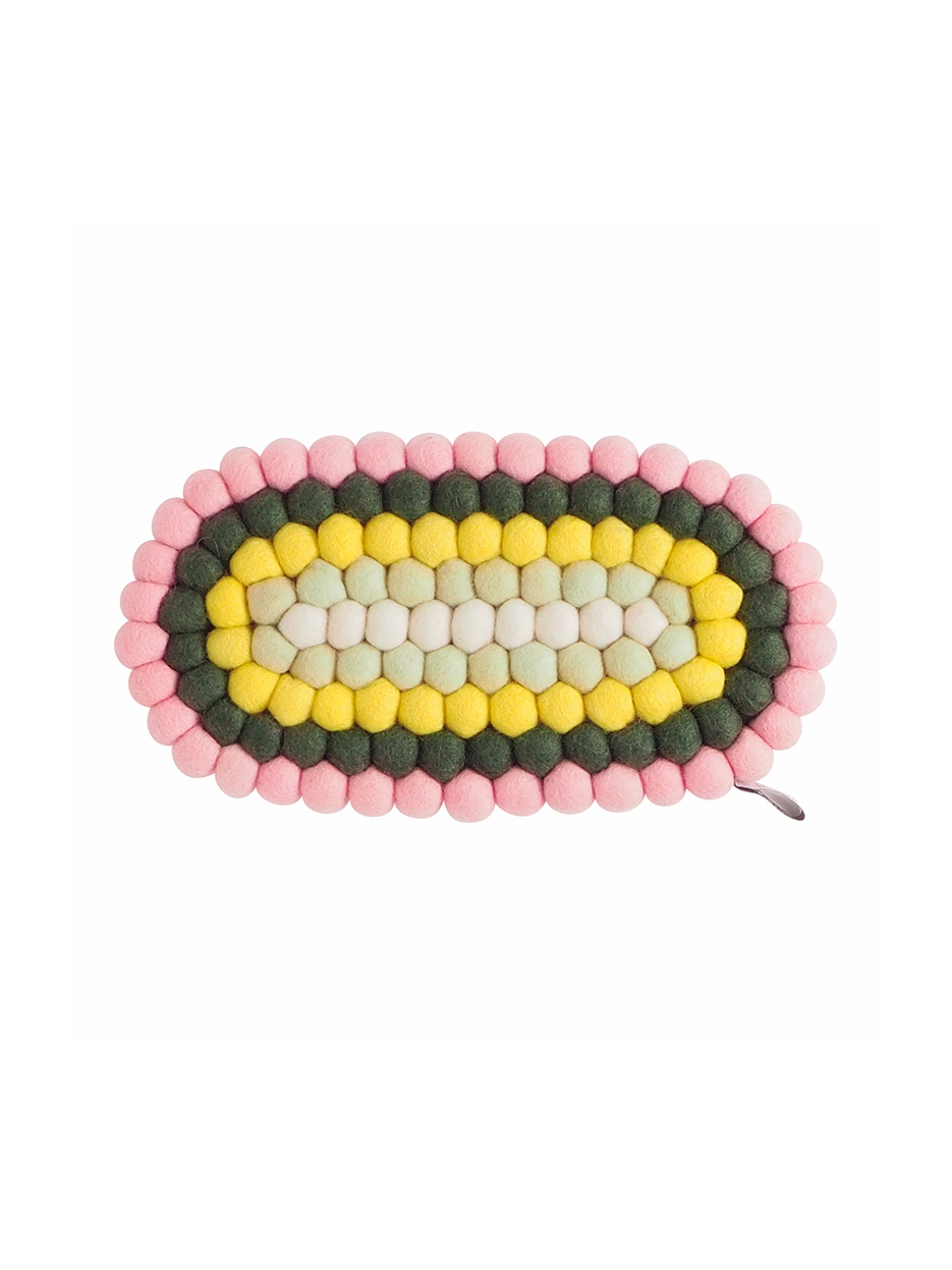 Oval tablecloth in felt 33x18cm - Botanique