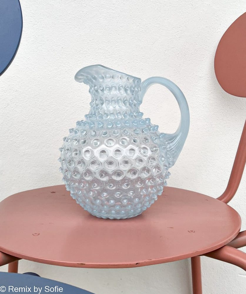 lavender, purple, 2 liters of pot in opaque, opal glass, opal pot, mouth blown opal glass pot, remix by sofie, 2 liters of pot, anna von lipa hedgehog pot, pot in hedgehog glass, anna von lipa dealer, anna von lipa pot, anna von lipa hedgehog pitcher, hedgehog pitcher, hedgehog pitcher, hedgehog pitcher, hobnail jug, hedgehog pitcher