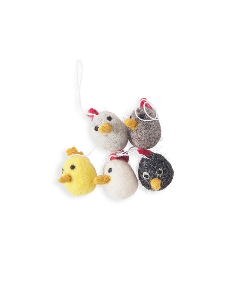 remix by Sofia, Aveva, felt, felt ornaments, Easter ornaments, organic wool, chickens