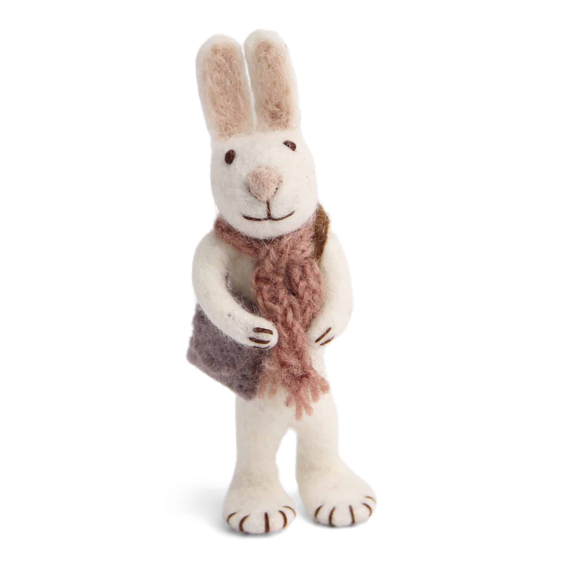 felt has with pants and blue egg, 21312, Easter bunny,hare in white wool, a pot and sift, one pot & sift, remix by sofie, table decorations, ornaments for branches sustainable decoration, organic wool, Easter decorations