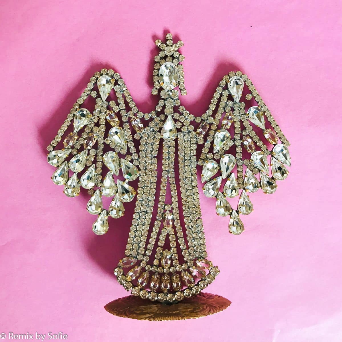 angel in rhinestone, rhinestone angel, christmas tree in rhinestone, rhinestone christmas tree, vintage christmas tree, czech christmas trees, czech christmastree, christmas ornaments