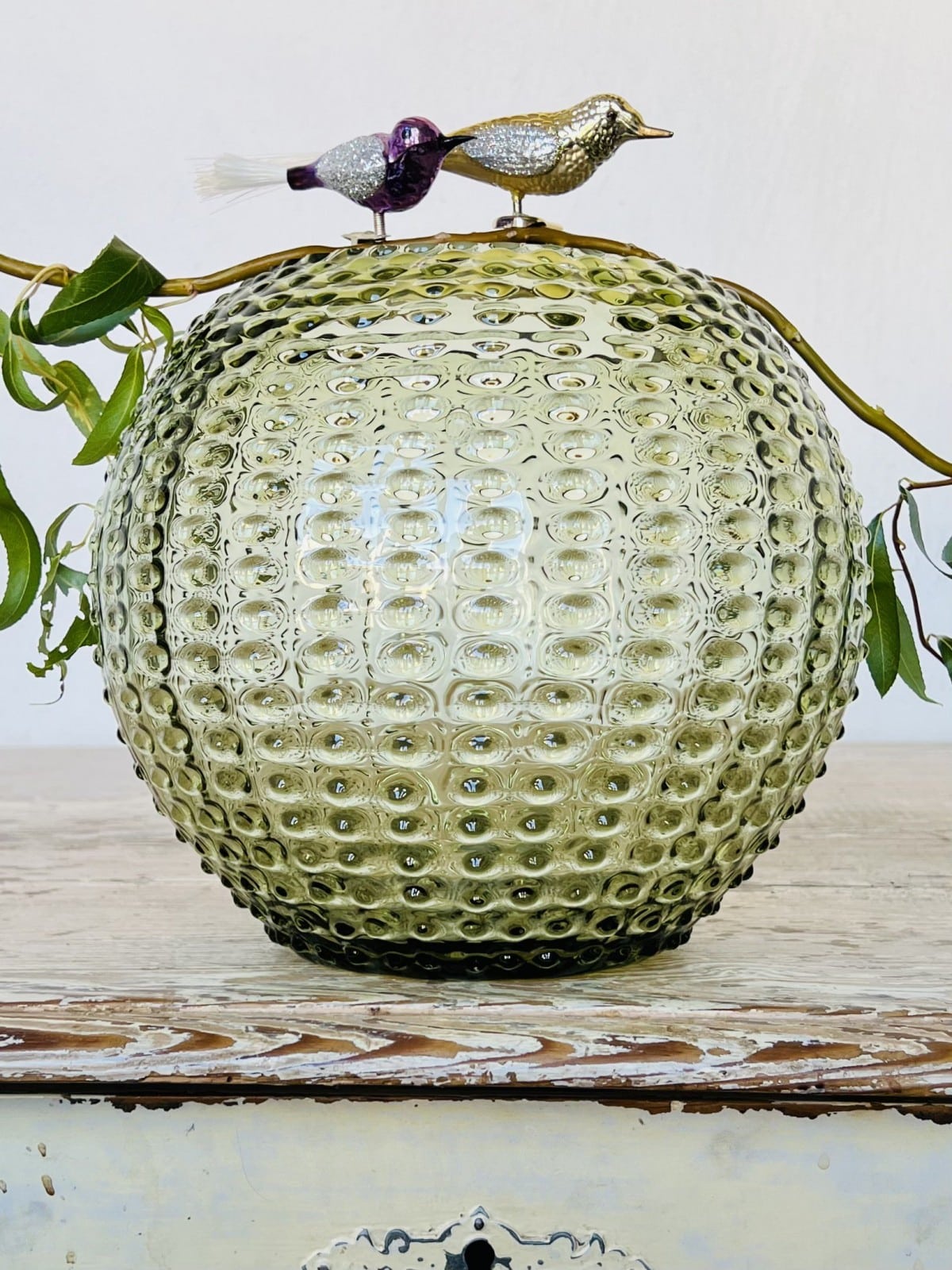 vase with porcupine glass