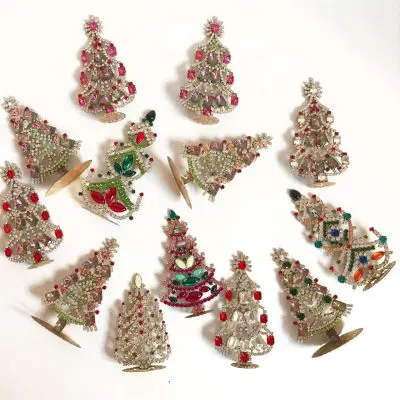 Christmas trees in rhinestone