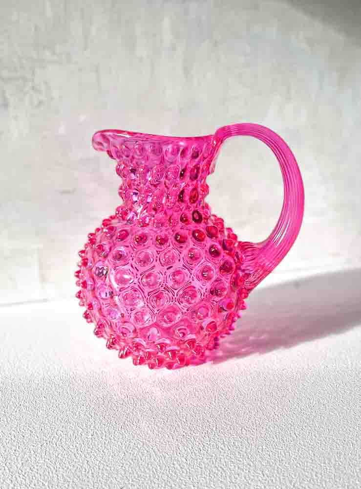 neon pink, 1 liter, hedgehog pitcher, pitcher in hedgehog glass, glass pitcher, pitcher anna von lipa, pitcher in hedgehog glass, glass pitcher, pitcher hedgehog glass pitcher, hedgehog pitcher, anna von lipa pitcher, pitcher from anna von lipa, anna von lipa negotiator, remix by sofie, anna von lipa glas, hobnail jug, jug anna von lipa, remix by sofie