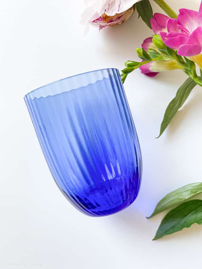 Bamboo glass - royal blue