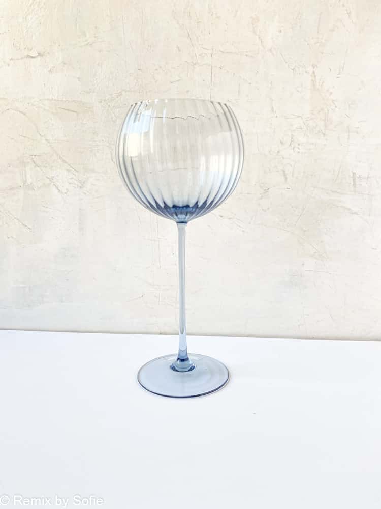 lyon red wine glass in blue smoke,wineglass, handblown, glass, remix by sofie,anna von lipa wineglass, red wineglass, wineglass, mouthblown wineglass, lyon wineglass, anna von lipa glass