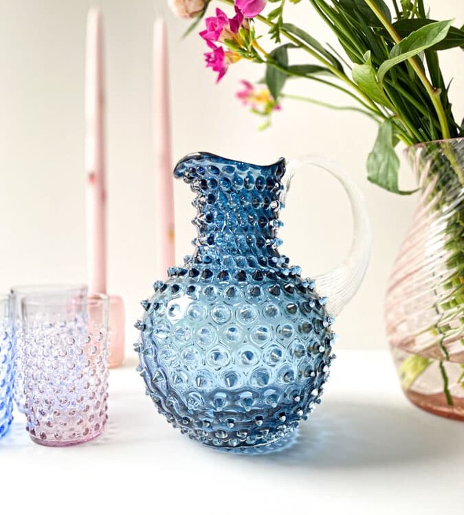 2 liters jug in blue smoke, remix by sofie, 2 liters jug, anna von lipa hedgehog jug, jug in hedgehog glass, anna von lipa dealer, anna von lipa jug, anna von lipa hedgehog jug, hedgehog jug, hedgehog jug,hobnail jug,hobnail glass,hobnail glass jug