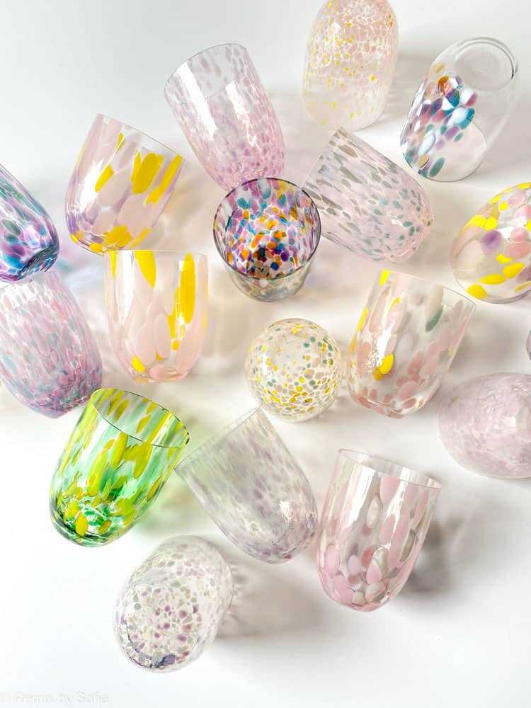 Anna von Lipa splash and confetti glass