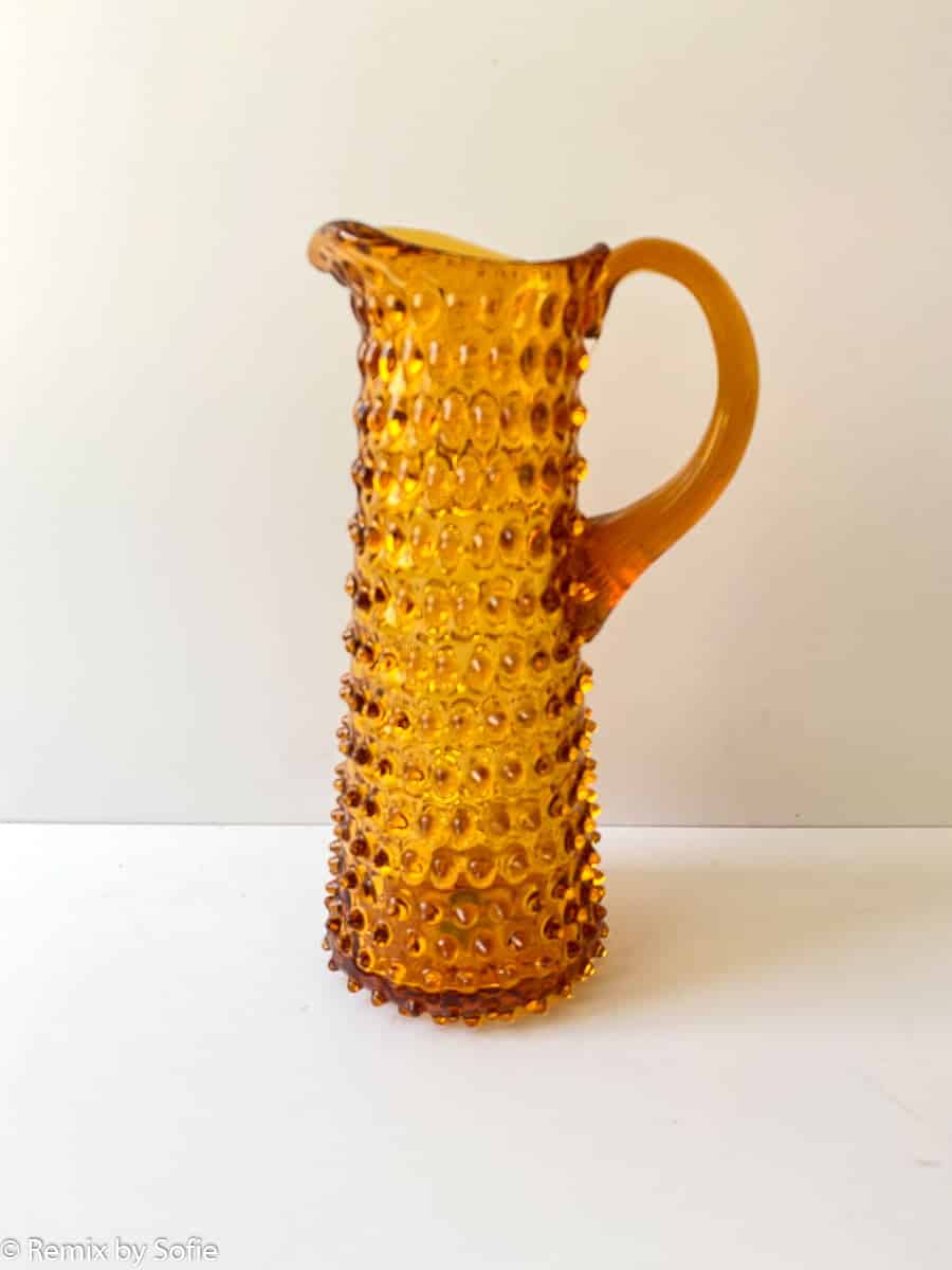 anna von lipa, hedgehog glass, hedgehog pitcher, hedgehog pitcher, tall pitcher, anna von lipa pitcher, pitcher in hedgehog glass, watering pitcher, pitcher for water