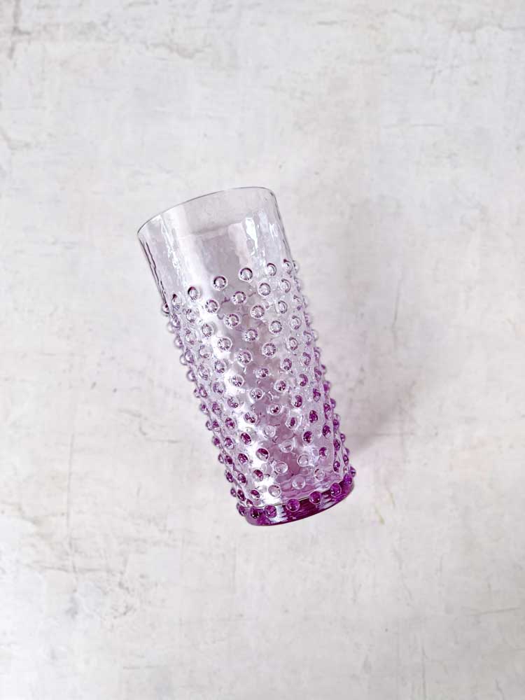Anna von Lipa, Anna von Lipa porcupine glass long drink glass in purple