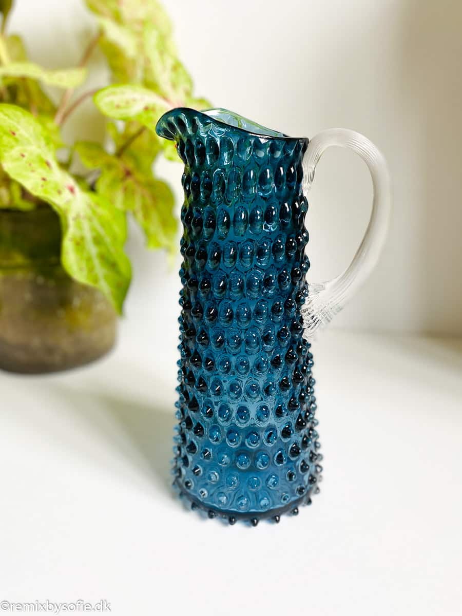 Anna von Lipa tall hedgehog pot in blue smoke