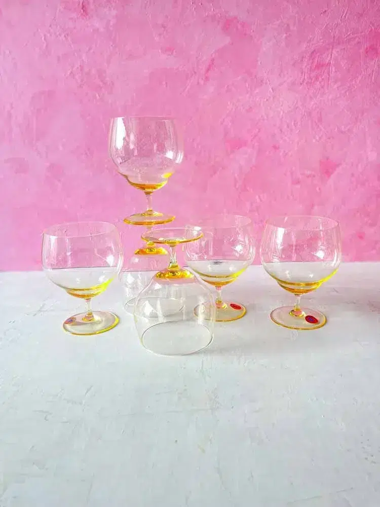 Cognac glass in yellow