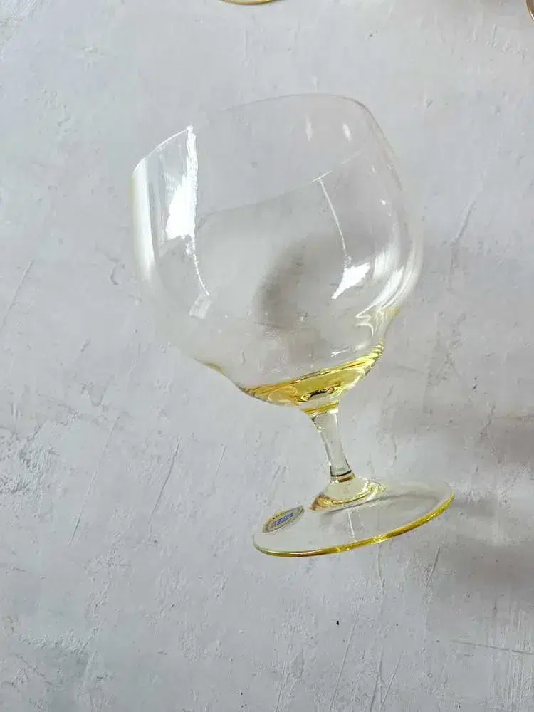 Cognac glass in yellow