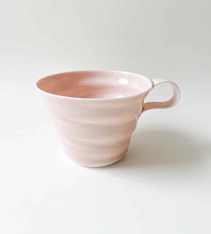 rikke maglesen ceramics, powder porcelain cup, coffee cup, cup, pastel colored cup, coffee cup, tea cup.