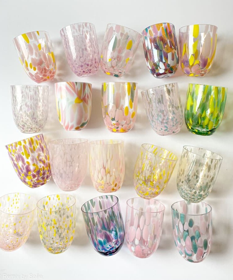 Anna von Lipa confetti and splash glass