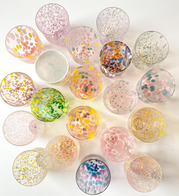 Anna von Lipa confetti and splash glass