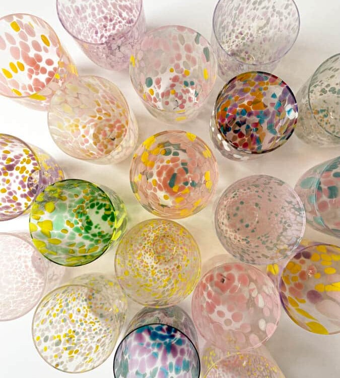 Anna von Lipa confetti and splash glass