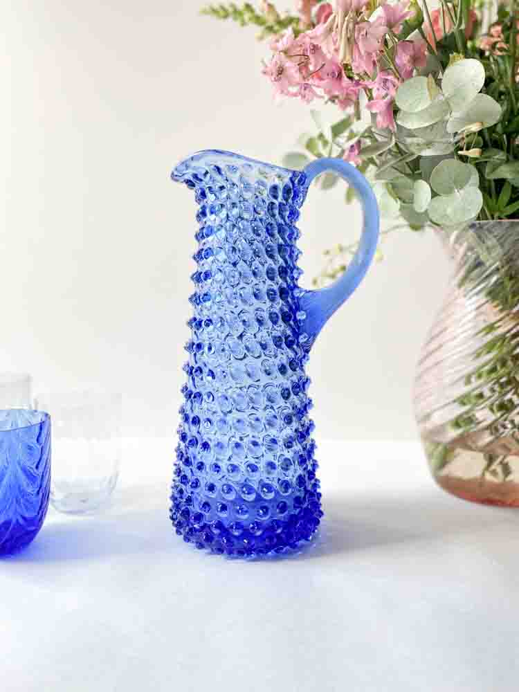 light blue eiffel, eiffel pitcher in royal blue, tall pitcher, hedgehog pitcher, pitcher in hedgehog glass, glass pitcher, pitcher another von lipa, pitcher in hedgehog glass, glass pitcher, pitcher hedgehog pitcher, hedgehog pitcher, other von lipa pitcher, jug from anna von lipa, anna von lipa dealer, remix by sofie, anna von lipa glass, hobnail jug, jug anna von lipa,