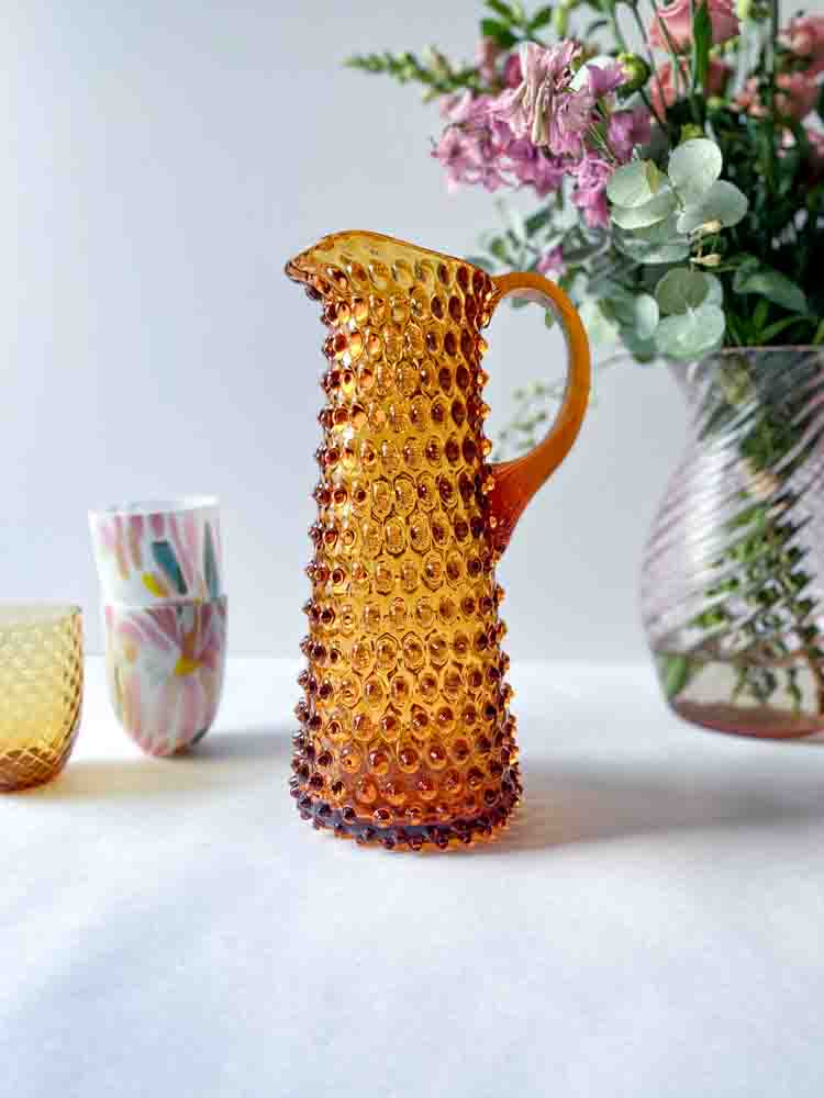 dark amber eiffel jug, eiffel jug in royal blue, tall jug, hedgehog jug, jug in hedgehog glass, glass jug, jug other von lipa, jug in hedgehog glass, glass jug, jug hedgehog glass jug, hedgehog jug, other von lipa jug, jug from anna von lipa, anna von lipa dealer, remix by sofie, anna von lipa glass, hobnail jug, jug anna von lipa,