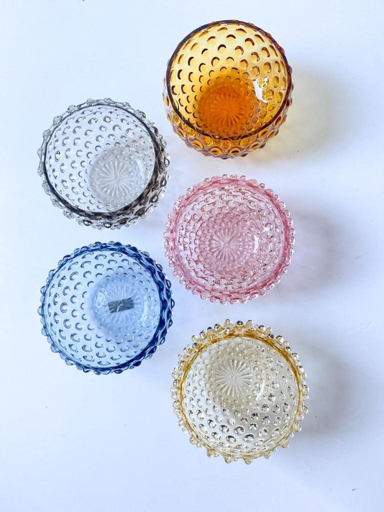 Anna von Lipa, Anna von Lipa glass, Annavon Lipa porcupine glass, tapas bowl, tapas bowl, bowl, porcupine bowl, snack bowl, glass bowl, tapas bowl.