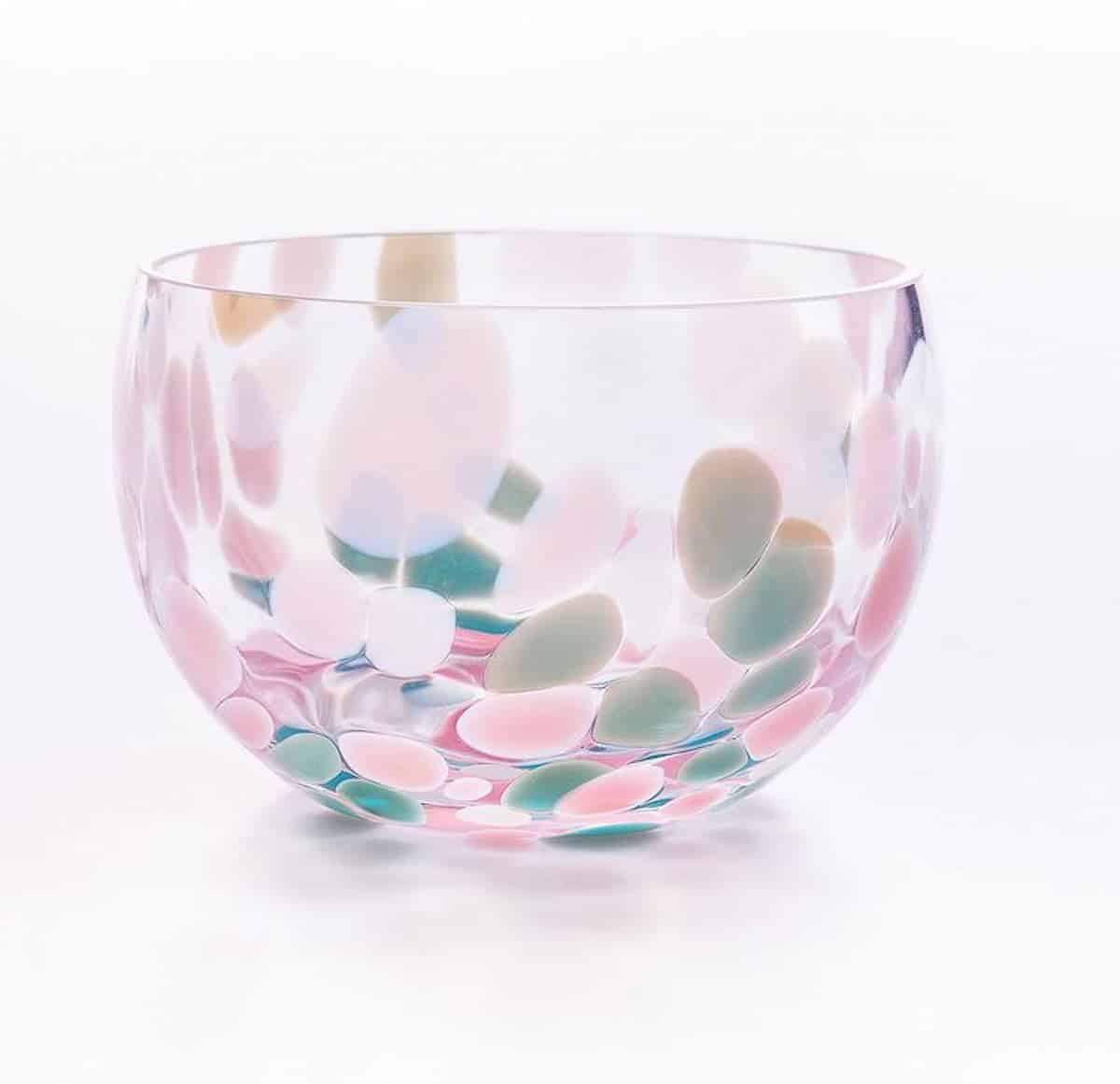 glass bowl, glass bowl, small bowl, tapas bowl, bowl with opal spots