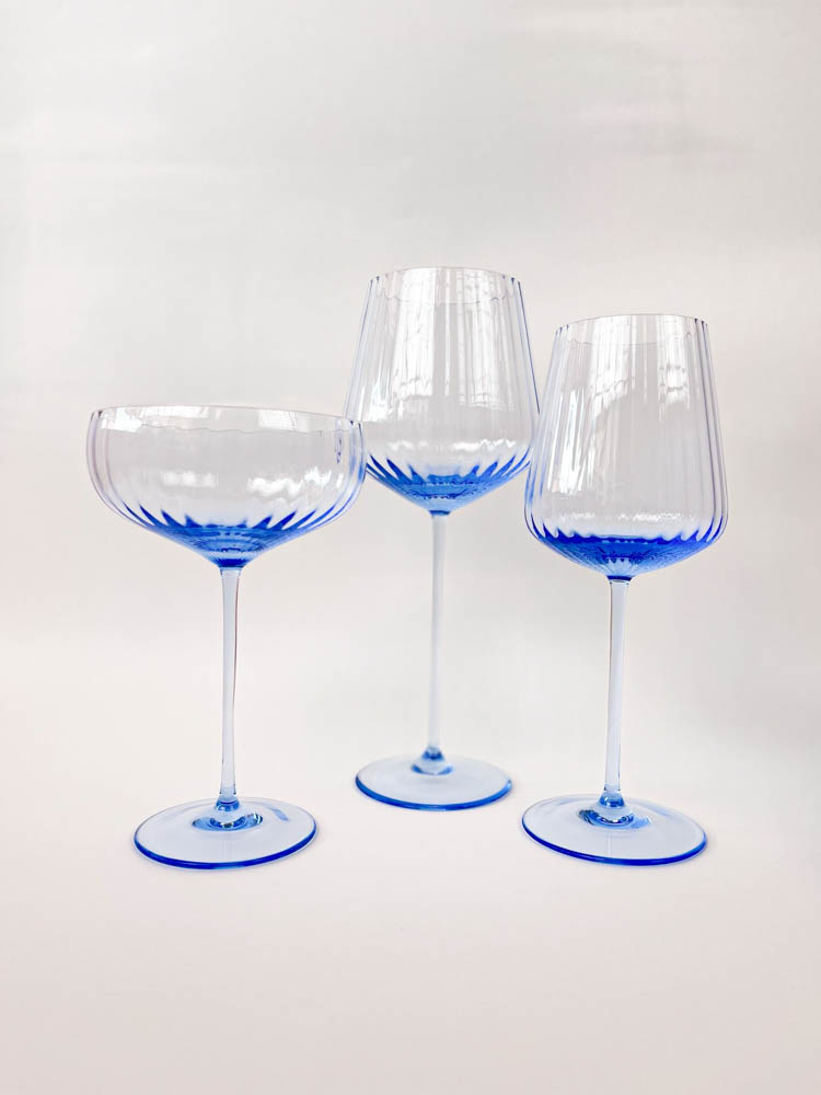 remix by Sofia Red Wine Glass in light blue