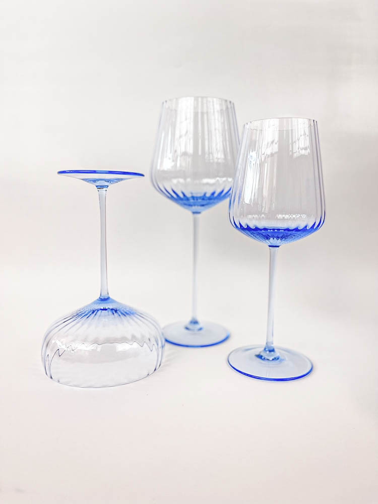 remix by Sofia Red Wine Glass in light blue