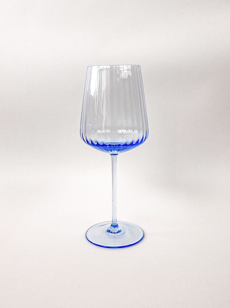 Remix by sofie wine glasses in bamboo - light blue