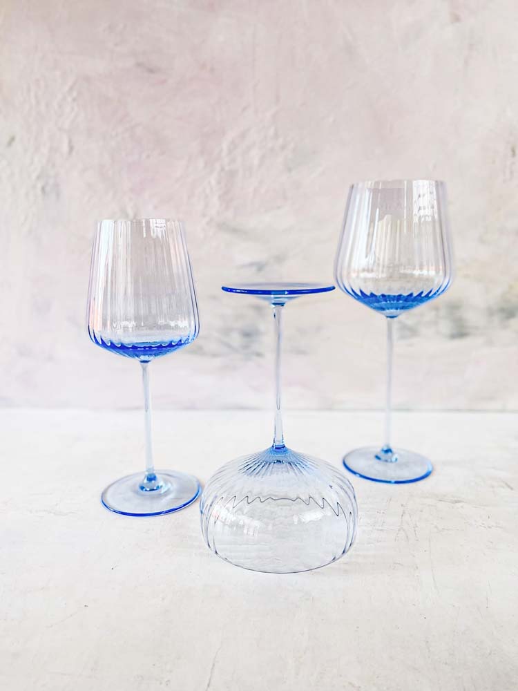 remix by Sofia Red Wine Glass in light blue