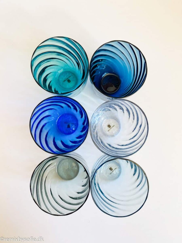 Swirl glass - royal blue - Picture 7