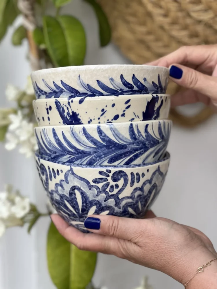 ceramic bowls in Andalusia blue familiarna
