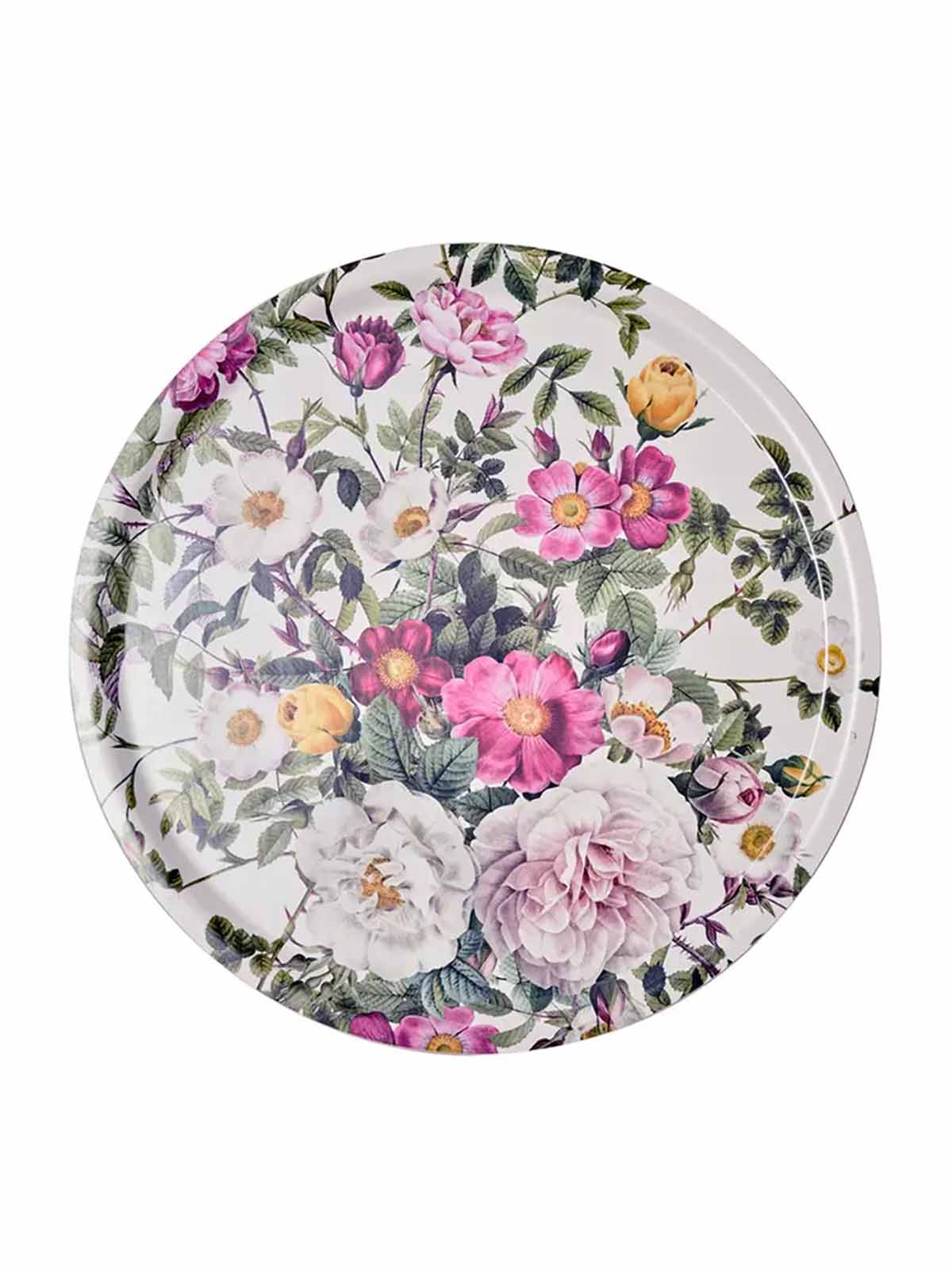 round birch tray from koustrup & co with flower garden