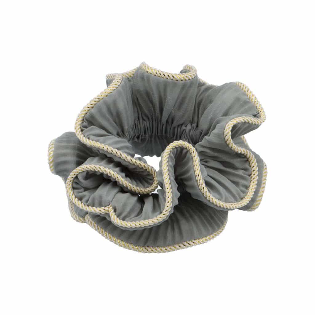 bow's by starling, scrunchie, lily scrunchie, lily, hair accessories, hair ornaments, gray scrunhie, gray, grey,