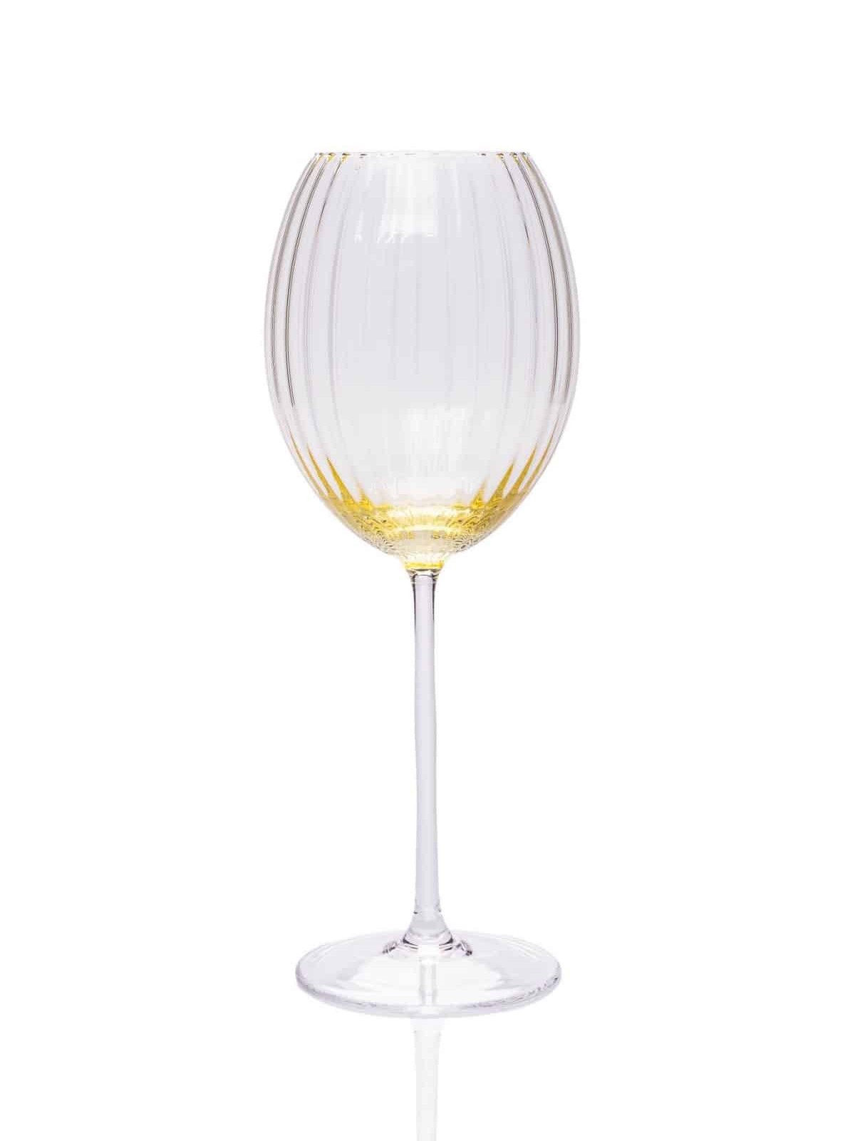 Lyon oval wine glass, yellow wine glass, drill cover, mouth blown glass, handblown wine glass, drill cover, rose glass.