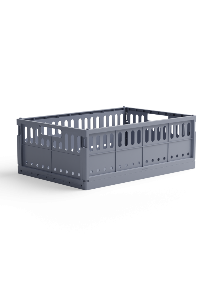 storage boxes in recycled plastic, made crate, stackable boxes, aykassa, hay boxes, remix by Sofia, 100% recycled plastic.