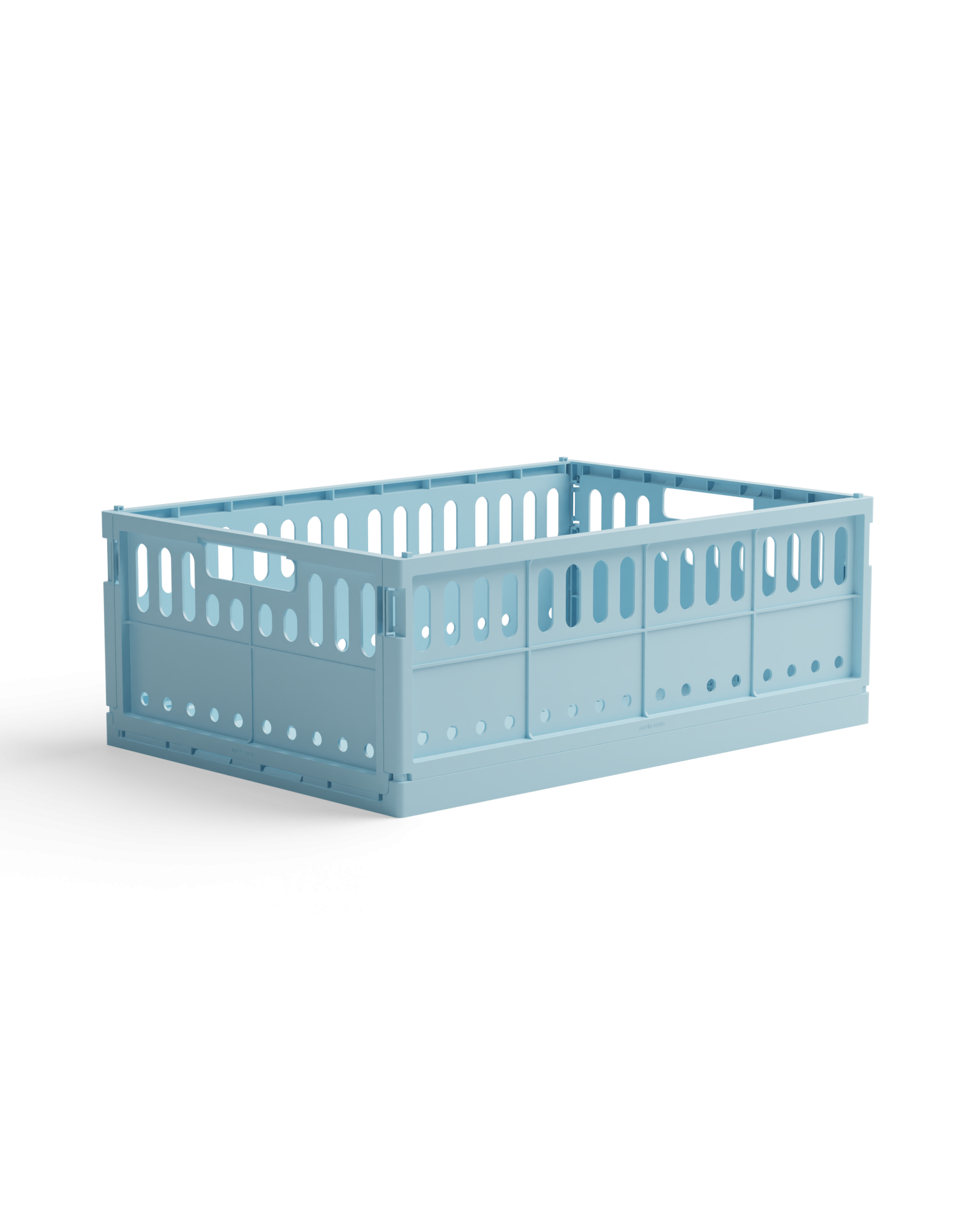 storage boxes in recycled plastic, made crate, stackable boxes, aykassa, hay boxes, remix by Sofia, 100% recycled plastic.